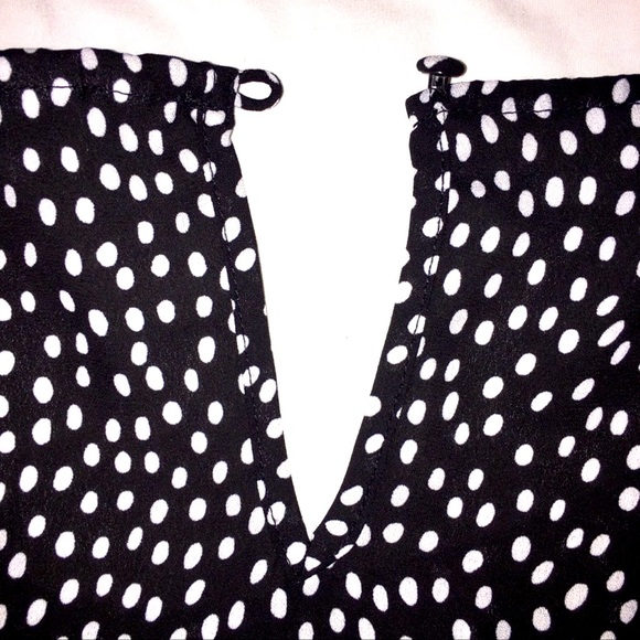 ELLE PEPLUM BELL SLEEVE POLKA DOT BLOUSE - Picture 8 of 9